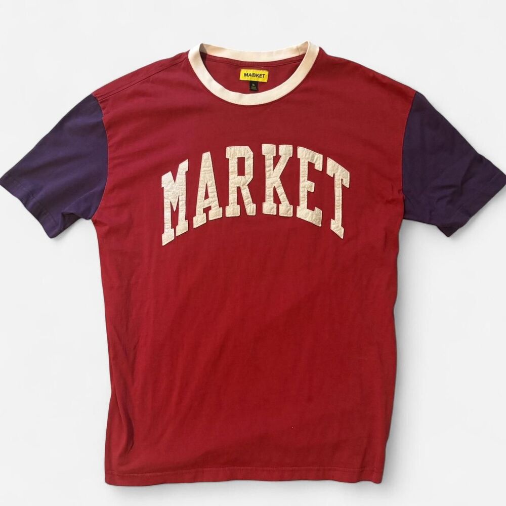 Market Men's Red and Purple T-shirt